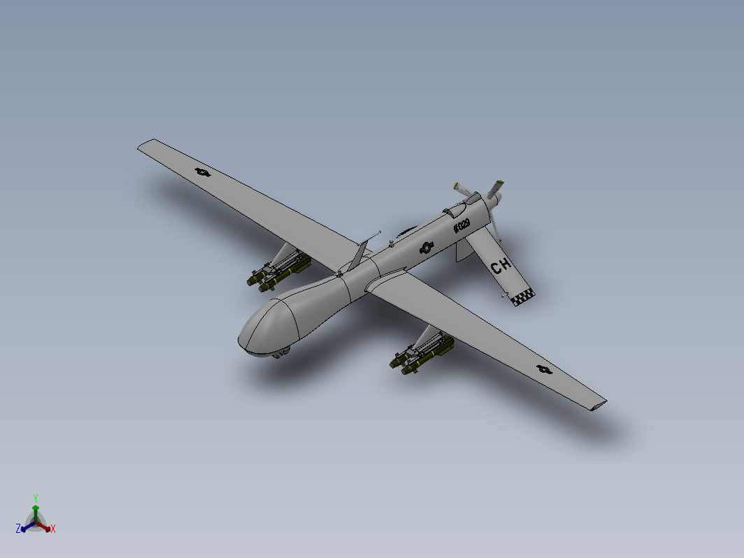 MQ-1捕食者无人侦察机图纸