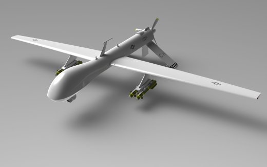 MQ-1捕食者无人侦察机图纸缩略图