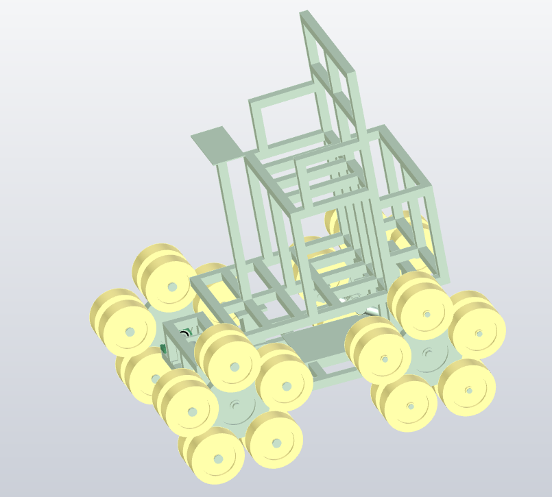 爬楼梯机器人结构设计三维Stp+CAD+说明