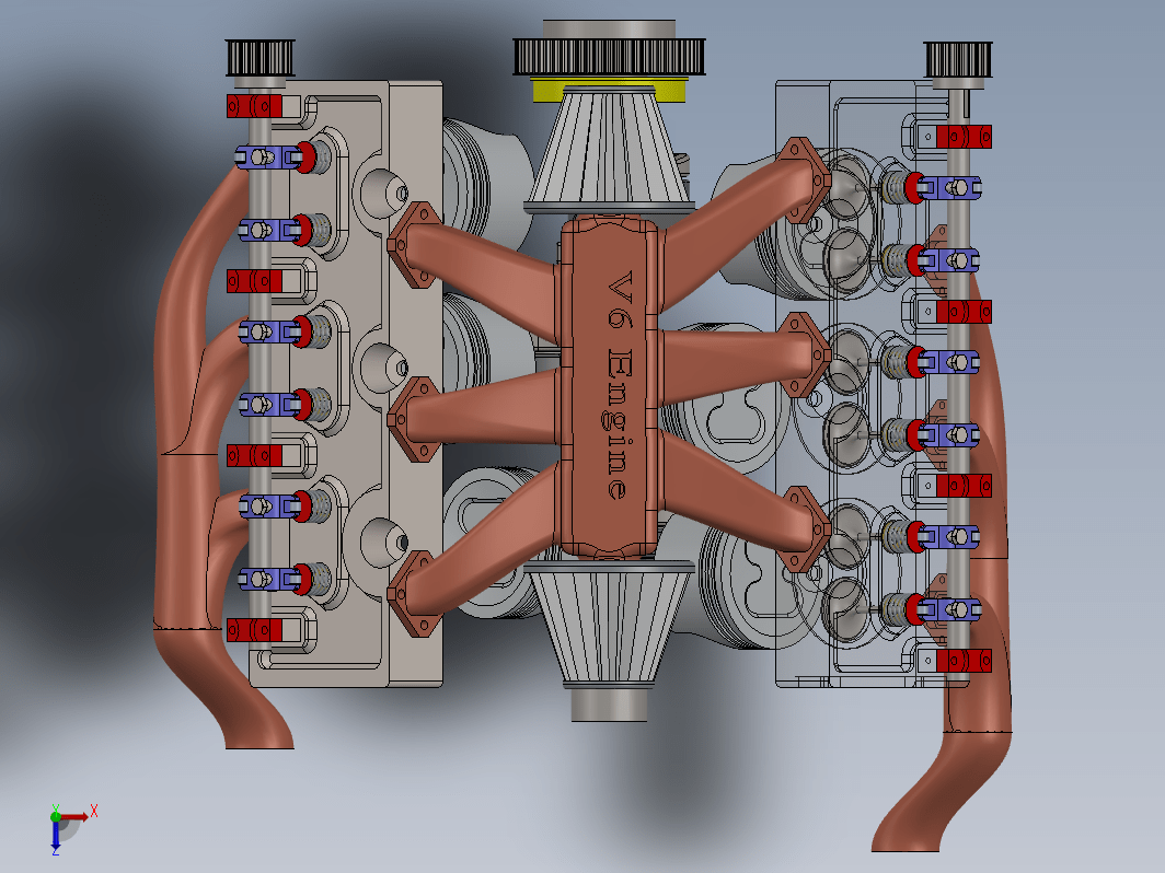 old V6发动机简易结构