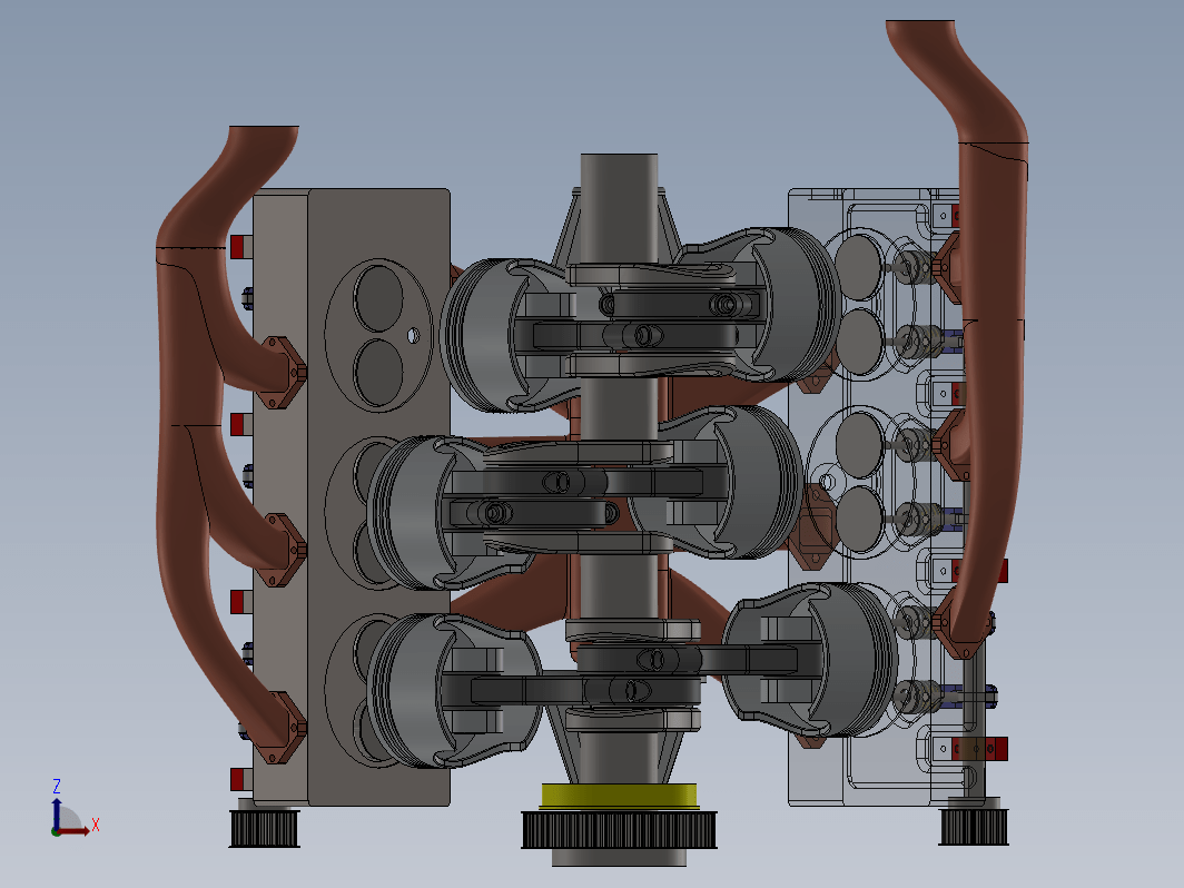 old V6发动机简易结构