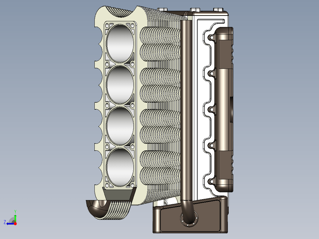 168 V8发动机UG设计