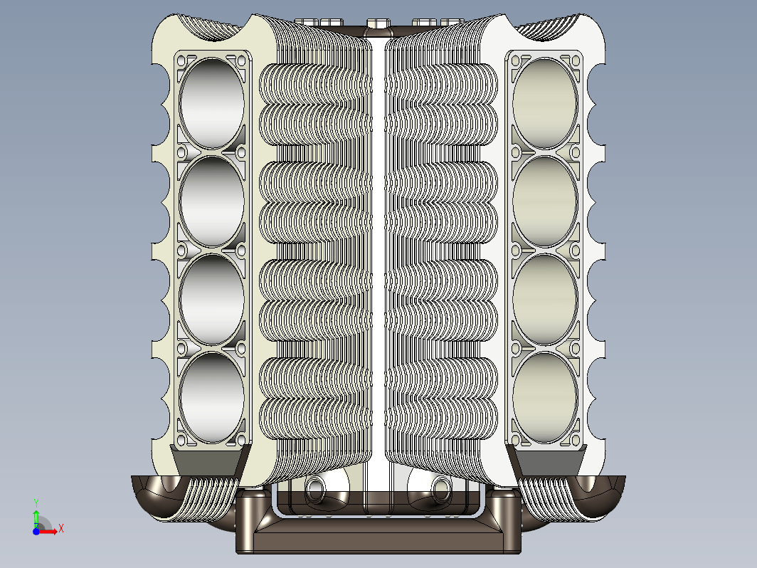 168 V8发动机UG设计