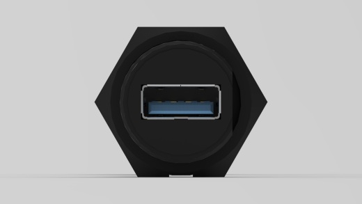USB 5Gbps（USB 3.0、USB 3.x Gen 1、超高速）电缆 A 母头对 A 公头（圆形耦合） 0.66'（200.0mm） 屏蔽缩略图
