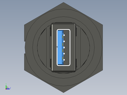 USB 5Gbps（USB 3.0、USB 3.x Gen 1、超高速）电缆 A 母头对 A 公头（圆形耦合） 0.66'（200.0mm） 屏蔽缩略图