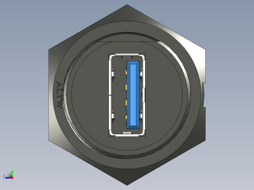 USB 5Gbps（USB 3.0、USB 3.x Gen 1、超高速）电缆 A 母头对 A 公头（圆形耦合） 0.66'（200.0mm） 屏蔽缩略图