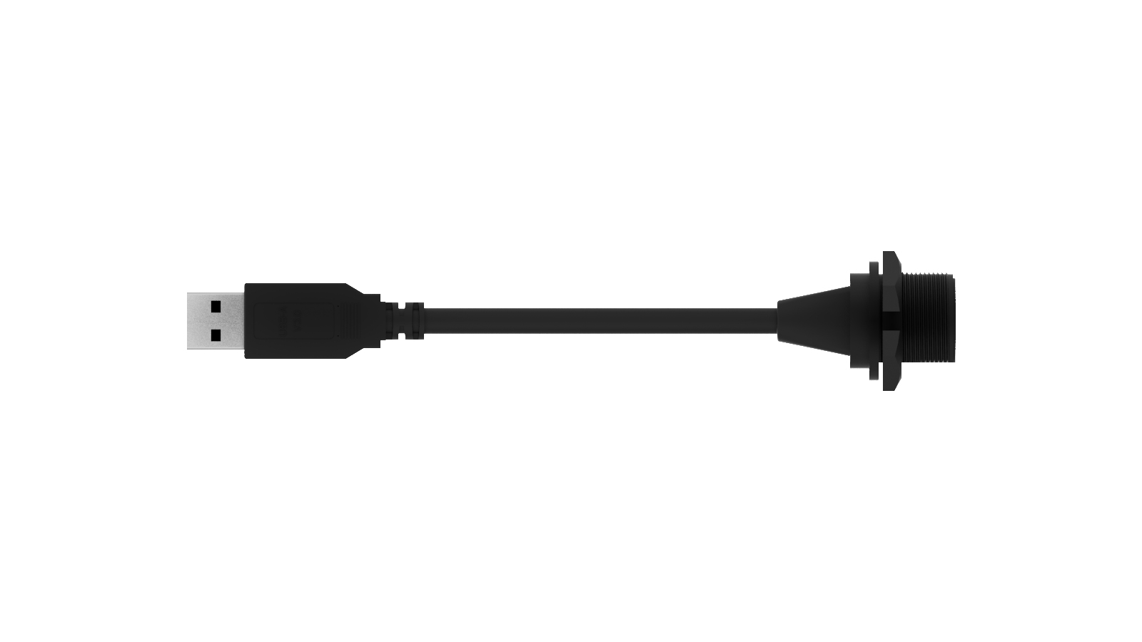 USB 5Gbps（USB 3.0、USB 3.x Gen 1、超高速）电缆 A 母头对 A 公头（圆形耦合） 0.66'（200.0mm） 屏蔽