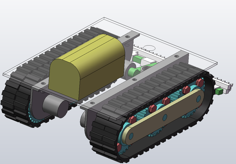 履带式除草机 SW+CAD