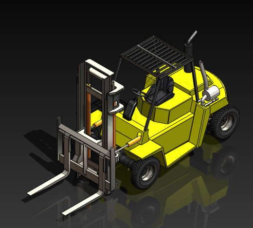 叉车 3D 模型缩略图