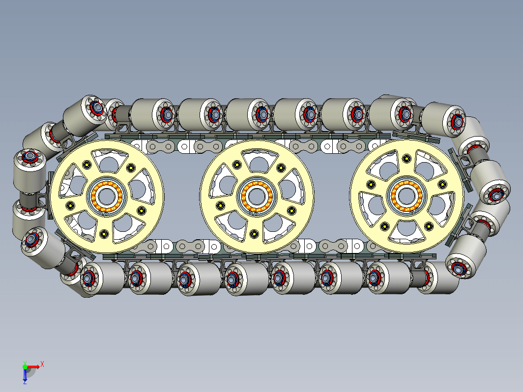 麦克纳姆轮履带3D图纸