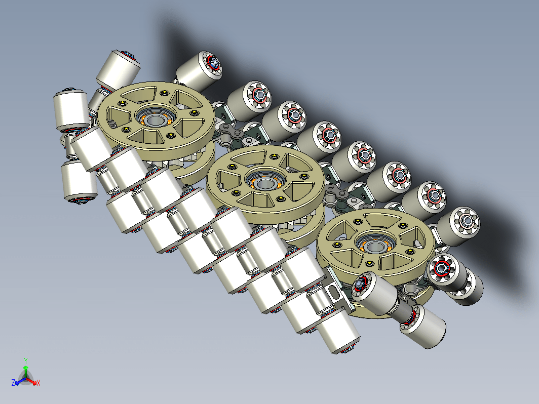 麦克纳姆轮履带3D图纸