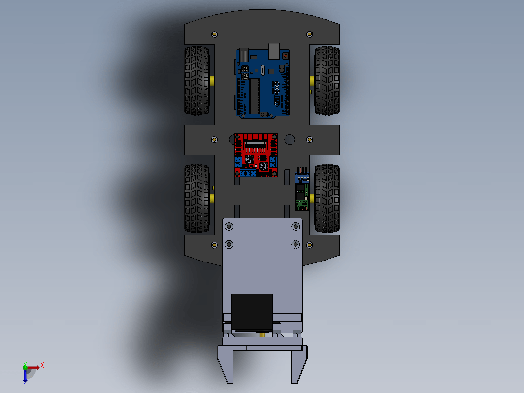 四驱arduino带夹爪小车 4wd car with gripper