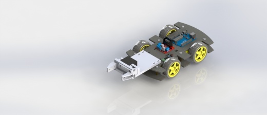 四驱arduino带夹爪小车 4wd car with gripper缩略图