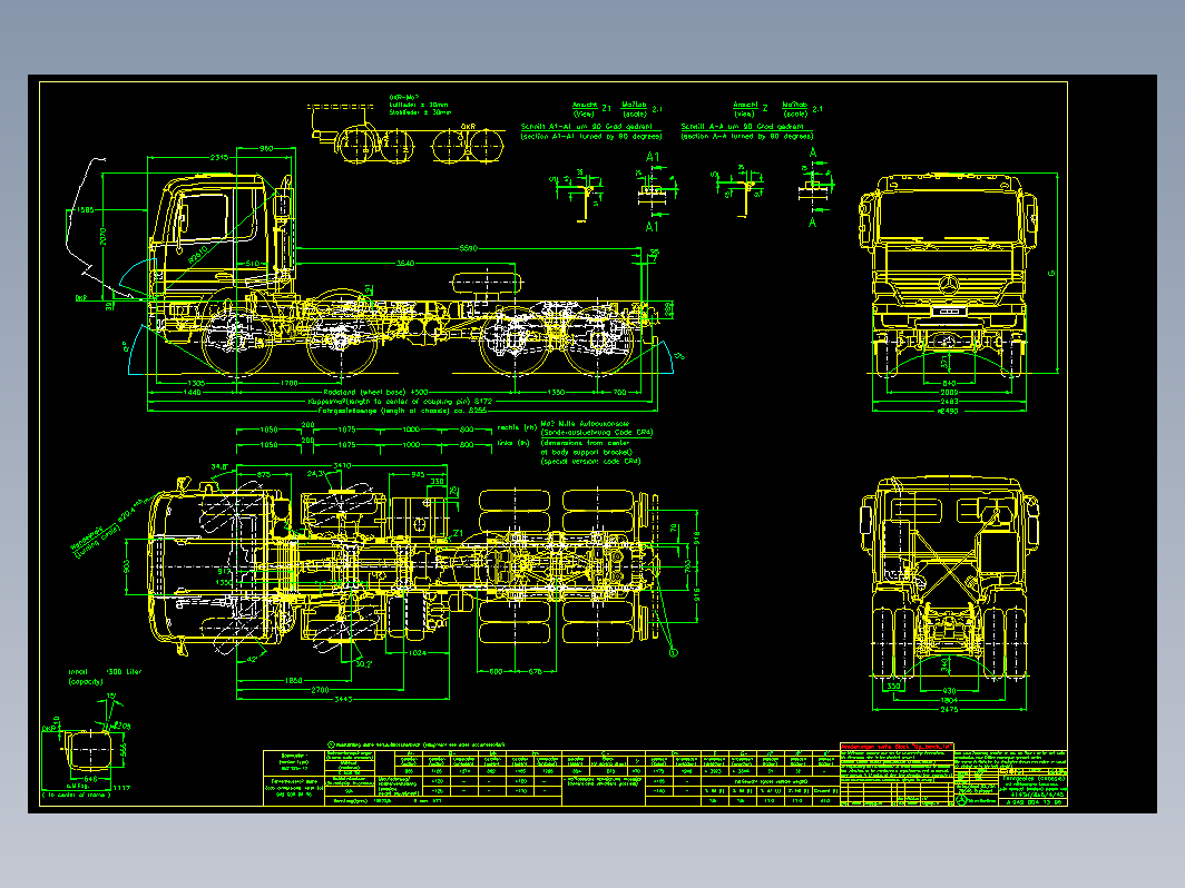 奔驰卡车DWG图纸