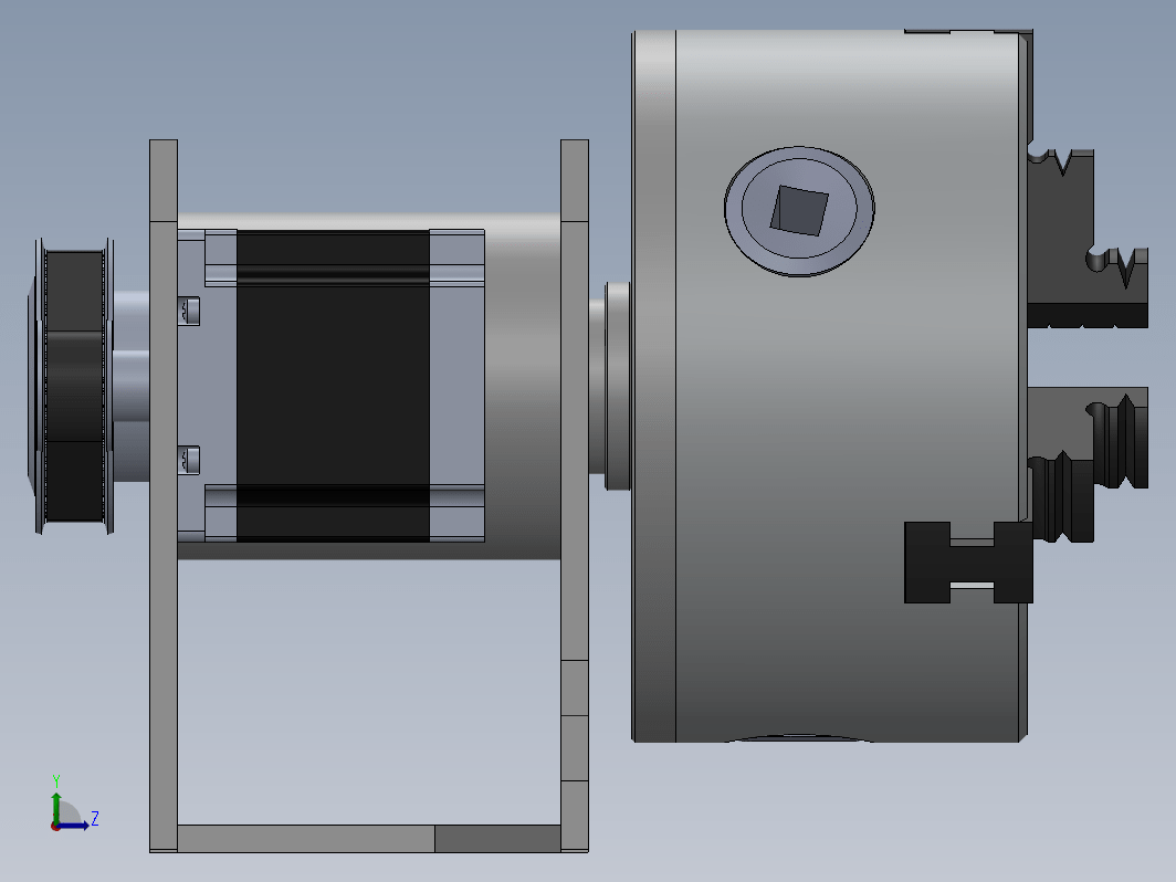 雕刻机三爪卡盘 4-eixo CNC