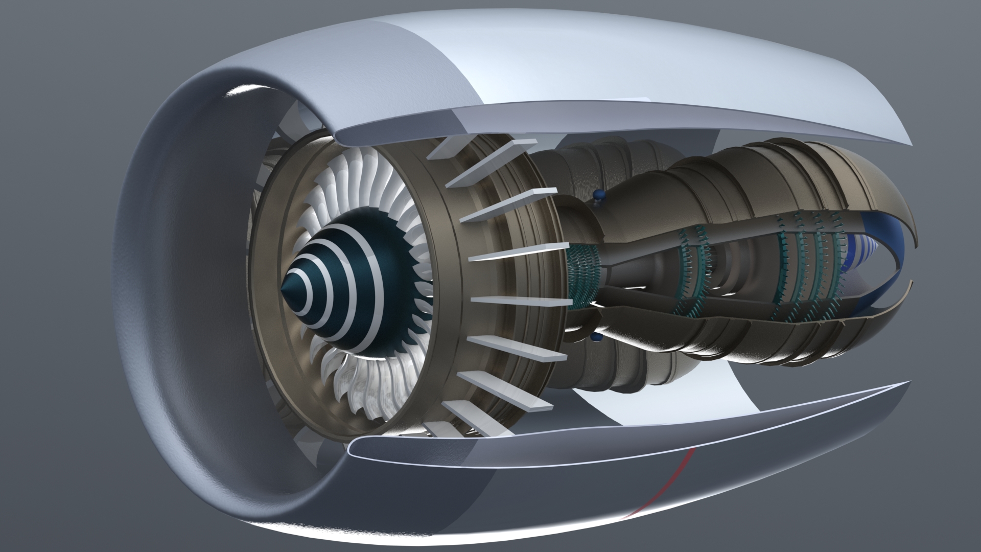 喷气式燃气轮机 Turbofan Jet