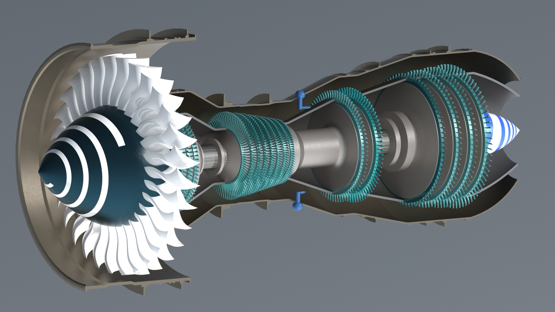 喷气式燃气轮机 Turbofan Jet