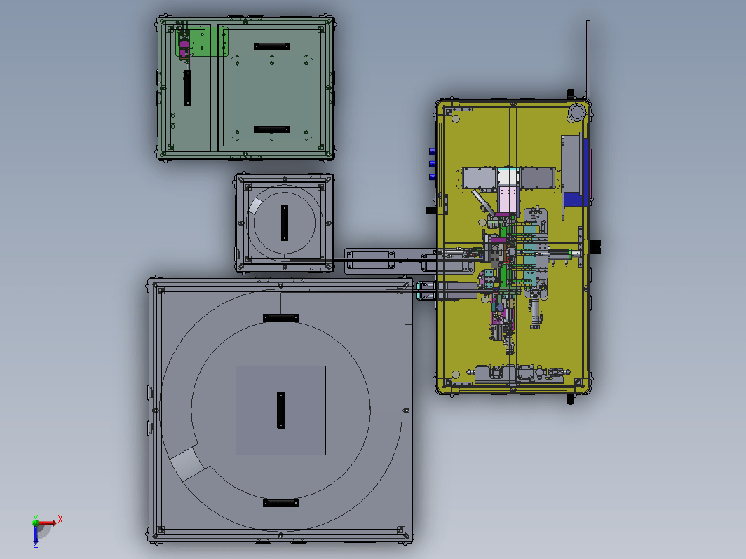 EW35全自动组装检测一体机（整套3D模型+工程图）