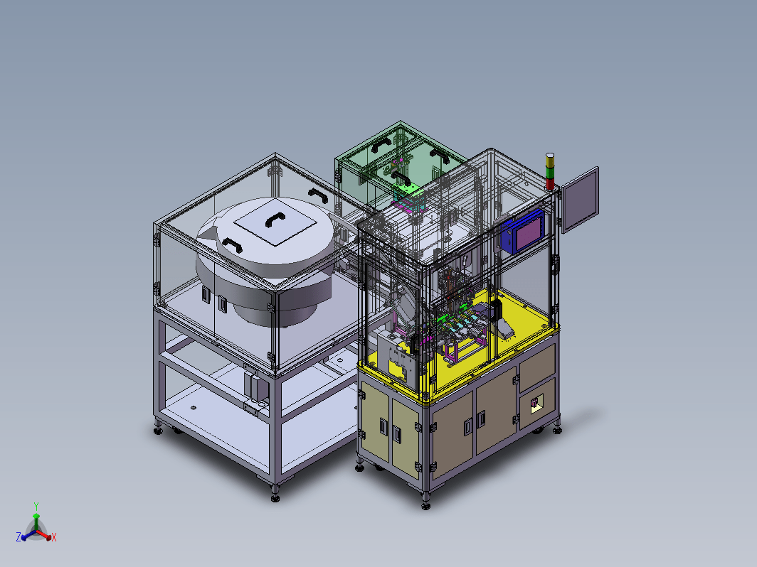 EW35全自动组装检测一体机（整套3D模型+工程图）