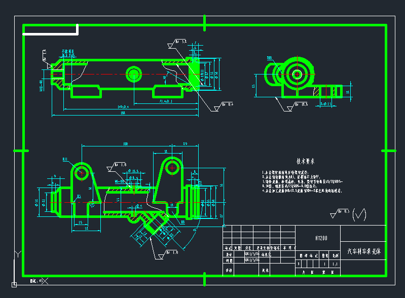 汽车刹车泵钻Φ22mm孔夹具设计+CAD+说明书