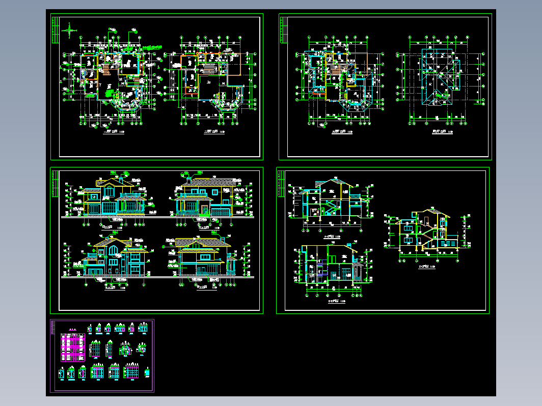 别墅建筑设计全套图