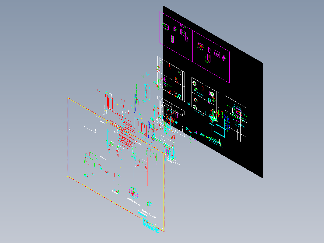 模具设计-前模行位无顶