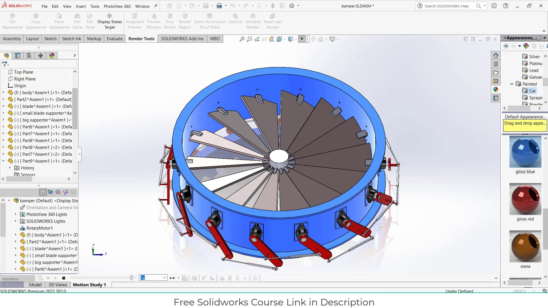 Solidworks 中的涡流阻尼机制