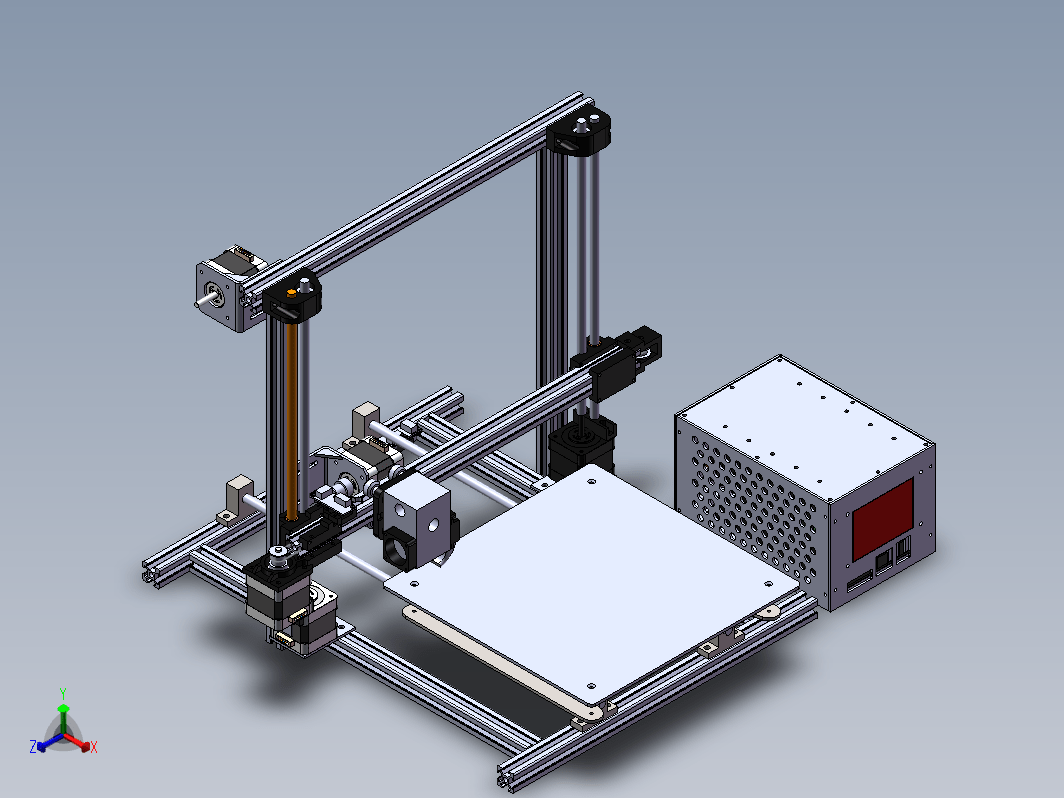 3D打印机三维SW2022带参