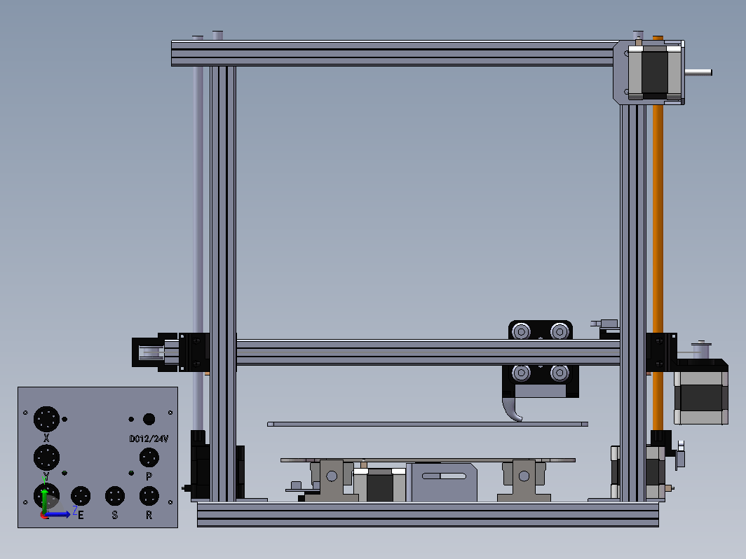 3D打印机三维SW2022带参