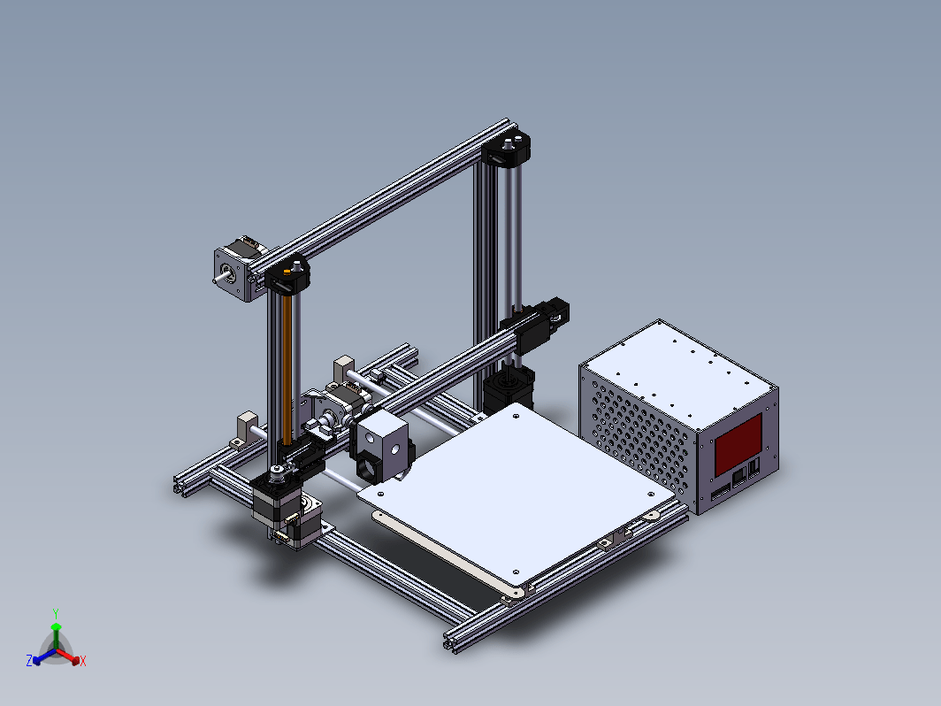 3D打印机三维SW2022带参