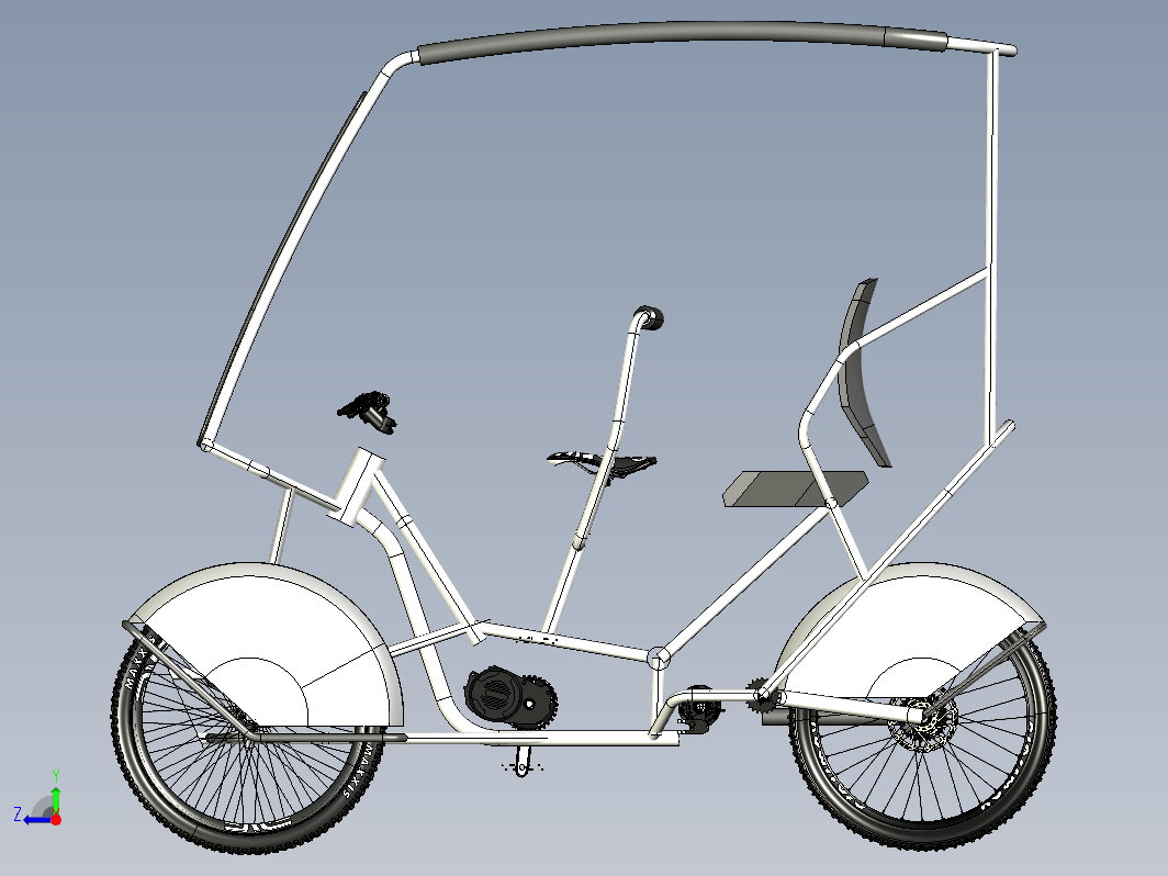 双人三轮自行车