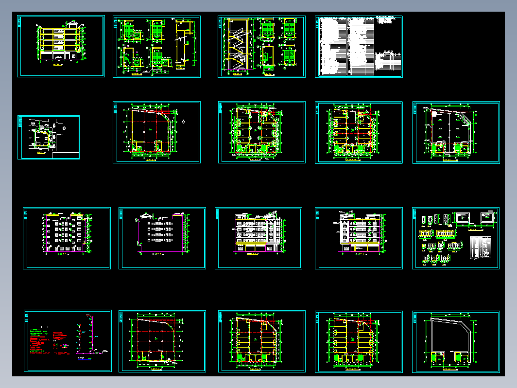 宿舍楼全套建筑及结构图