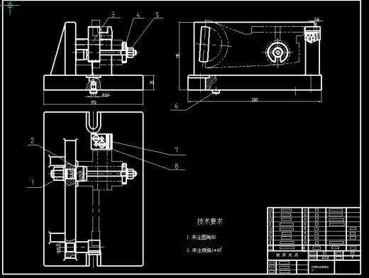 CA6140车床拨叉831008零件的铣断夹具设计缩略图