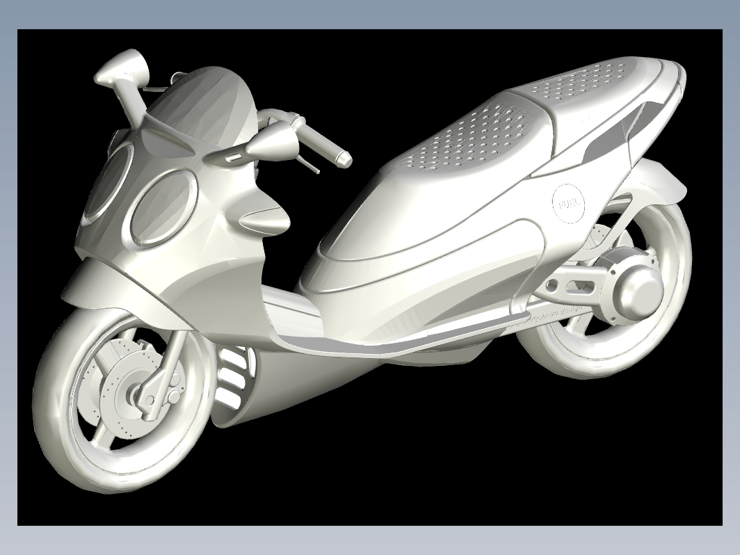 电动摩托车AutoCAD 3D图纸