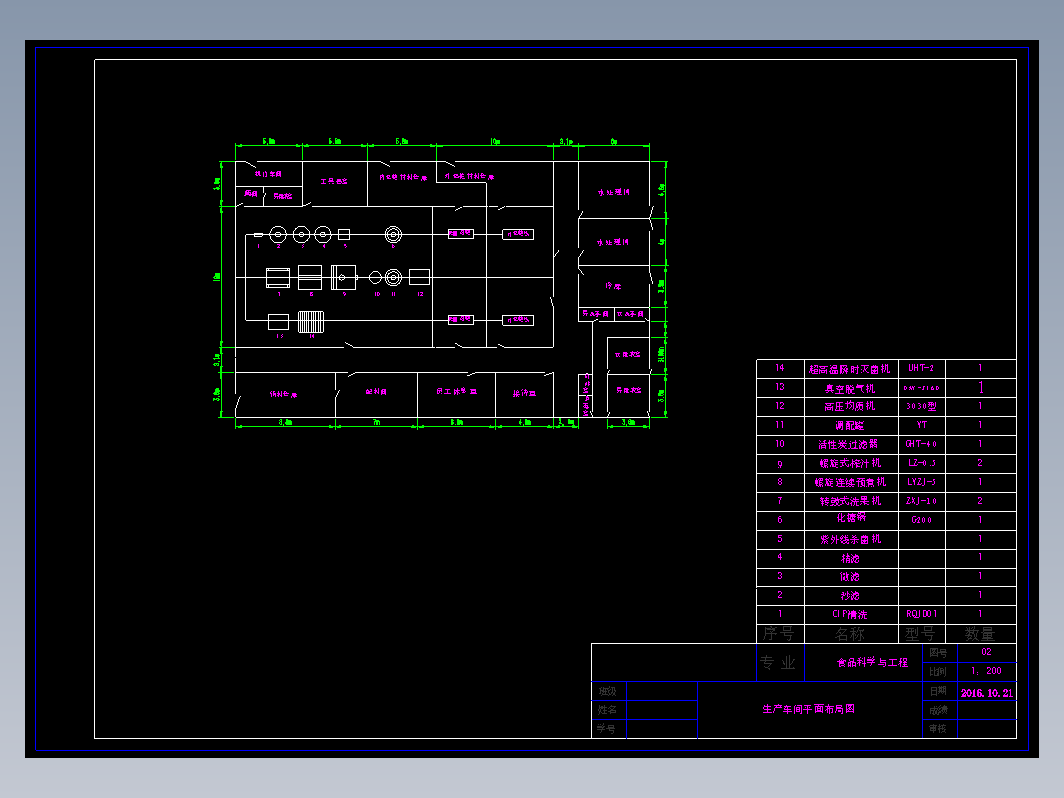 年产6000吨柠檬果汁饮料食品工厂设计+CAD+说明书