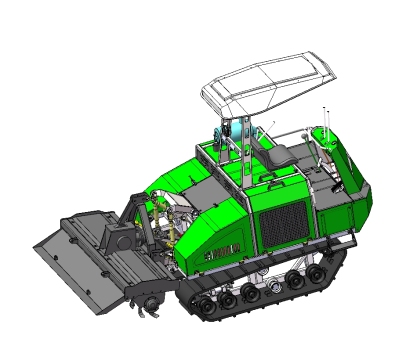 马力履带旋耕机三维SW2019带参