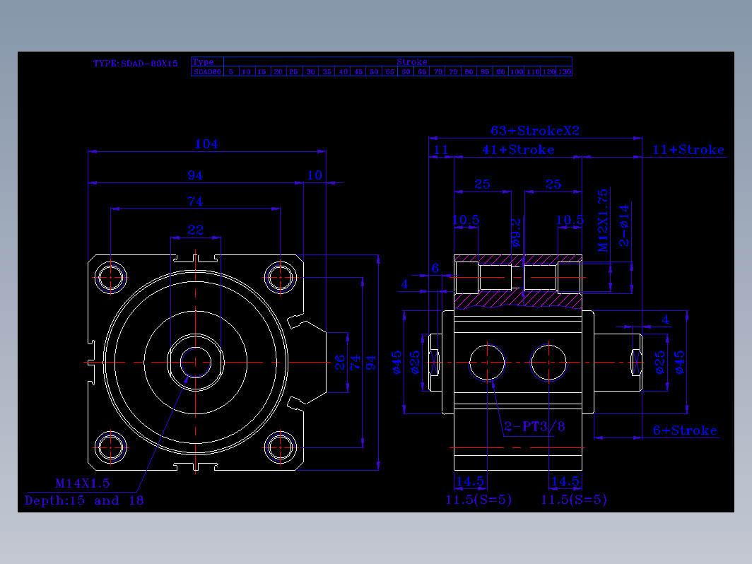 SDA气缸 83-SDAD-80-BZN