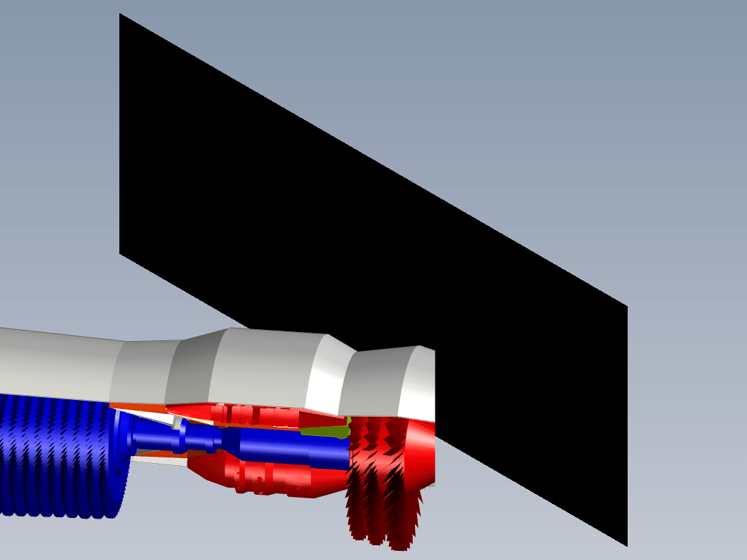 AUTOCAD燃气涡轮发动机3D模型