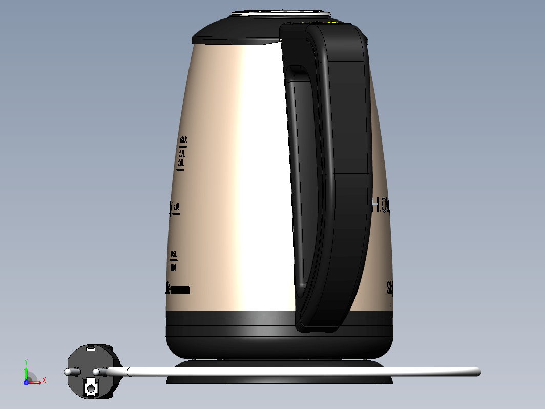 热水壶3D模型图