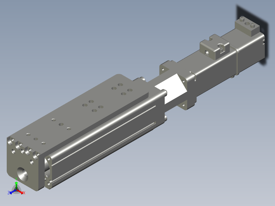 C25-50-1210-D-T100W-L紧凑型电动缸 导轨导向推杆 缸径25mm