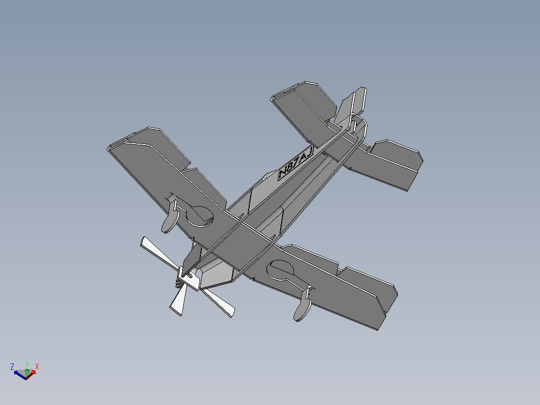 N87AJ纸板飞机模型