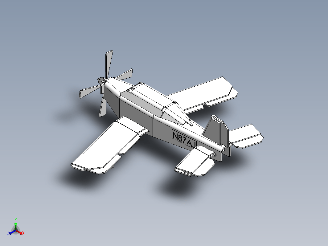 N87AJ纸板飞机模型