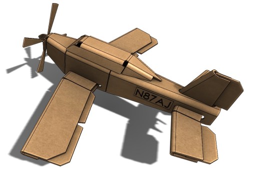 N87AJ纸板飞机模型缩略图