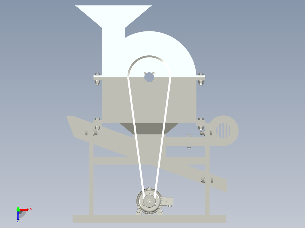 刮板式花生机去壳机的设计三维ProE5.0带 参+CAD+说明书