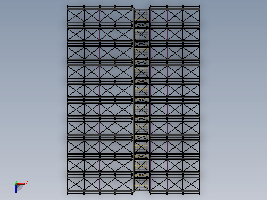 四向穿梭车货架3D