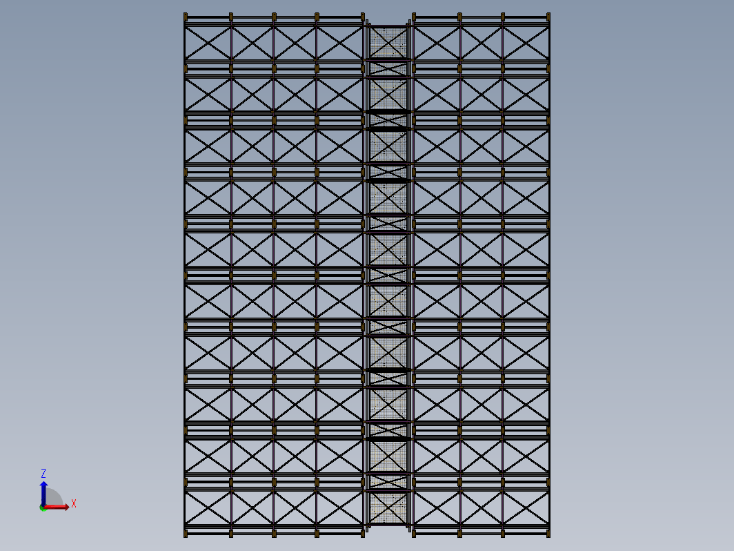 四向穿梭车货架3D