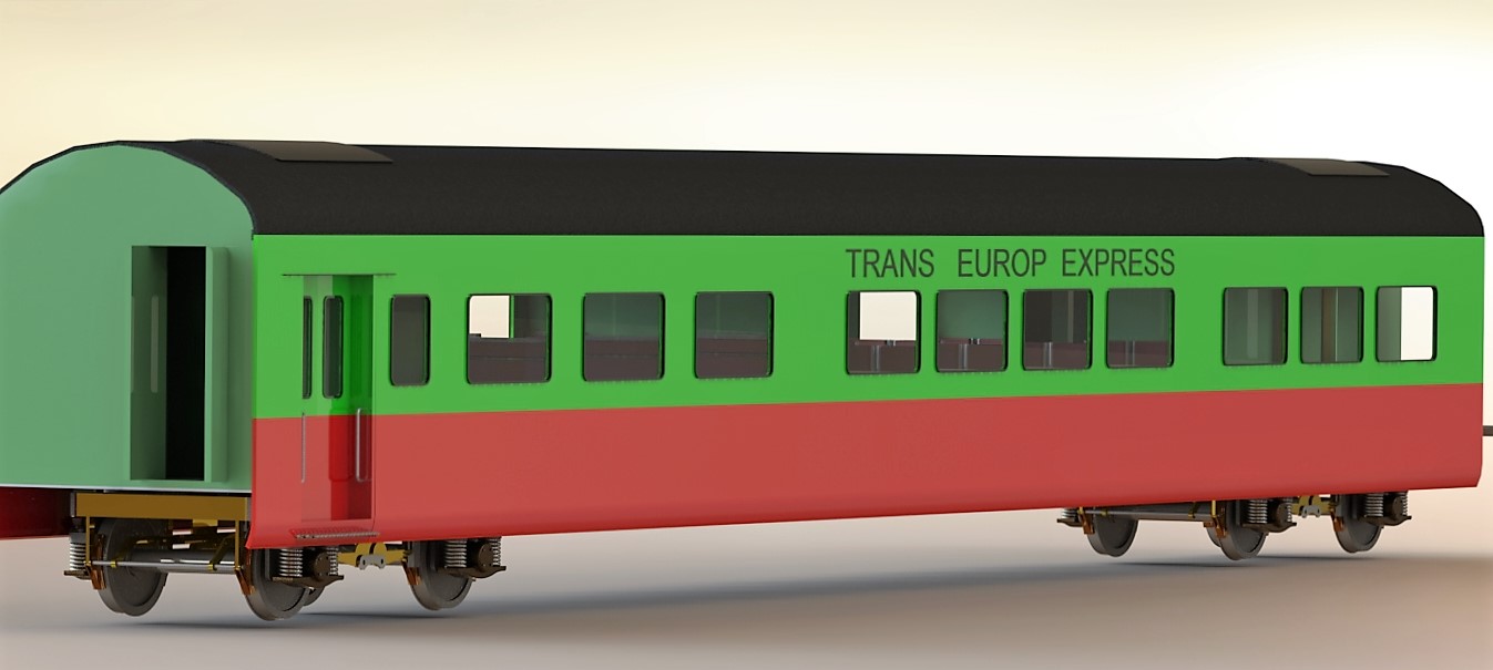 荷兰铁路欧洲快车模型3D图纸 Solidworks设计 附工程图