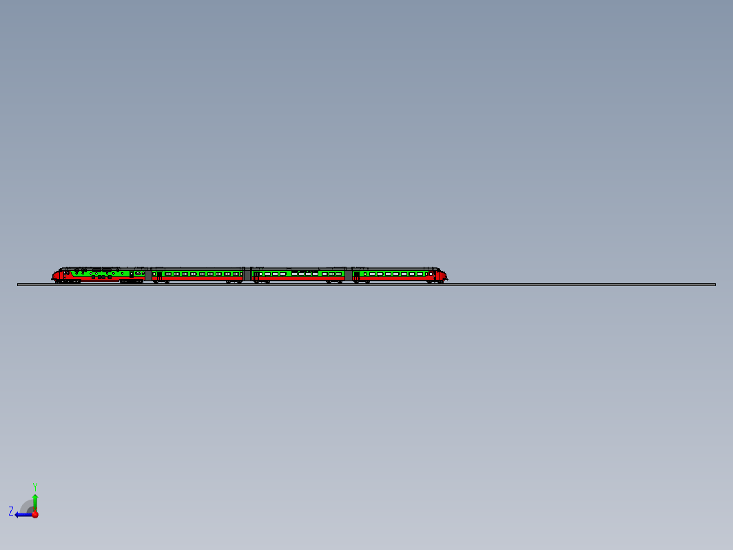 荷兰铁路欧洲快车模型3D图纸 Solidworks设计 附工程图