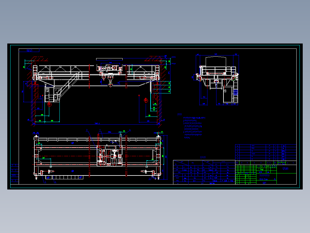 25t--天车起重机总图