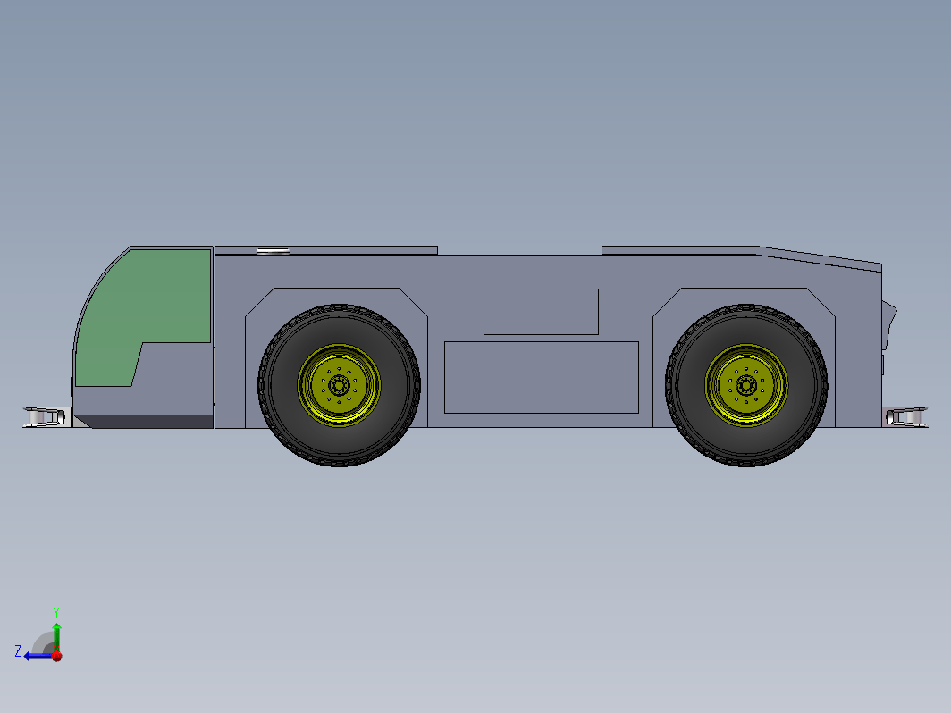 飞机牵引车模型三维SW2012带参